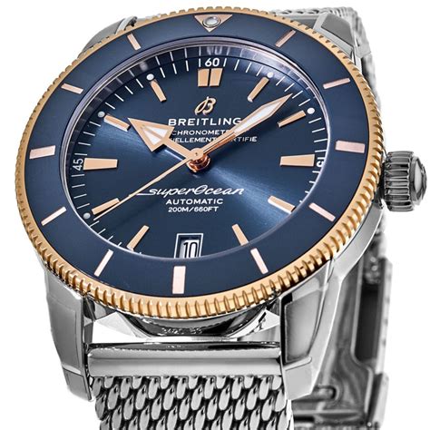 breitling superocean heritage blue gold|breitling superocean heritage 42 price.